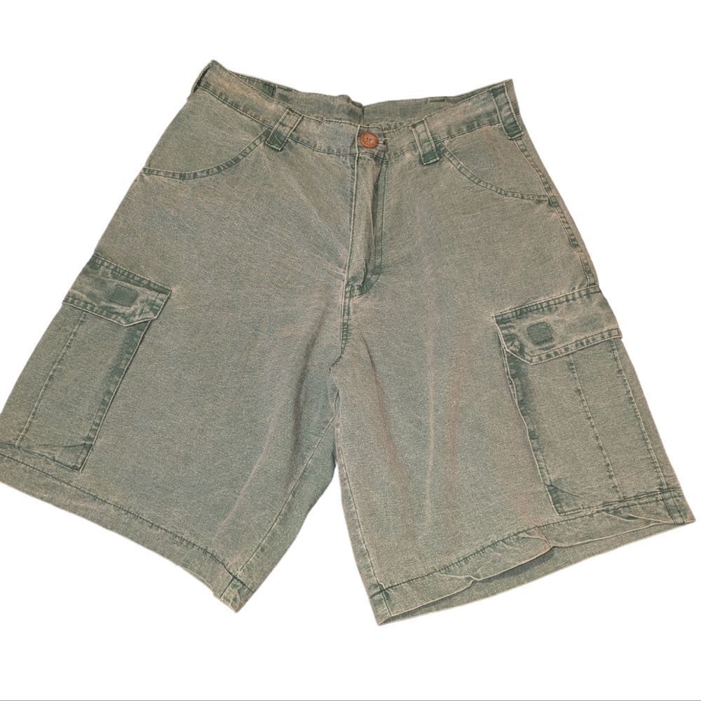Vintage Mombosok women's‎ green cargo utility shorts